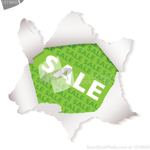 Image of Sale paper explode green