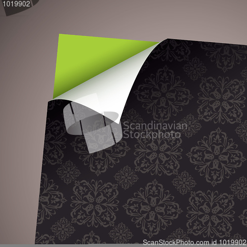 Image of Wallpaper paper curl retro