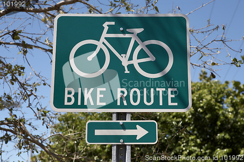 Image of Bike route sign