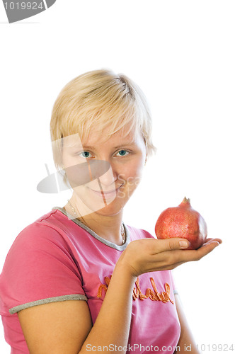 Image of The girl with a pomegranate