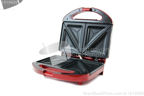 Image of Red toaster isolated on white