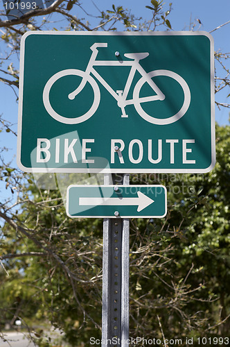 Image of Bike route sign