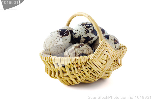 Image of Has sung eggs in a basket