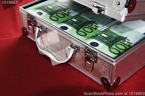 Image of suitcase with money