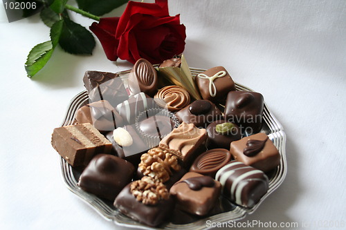 Image of Rose and chocolates