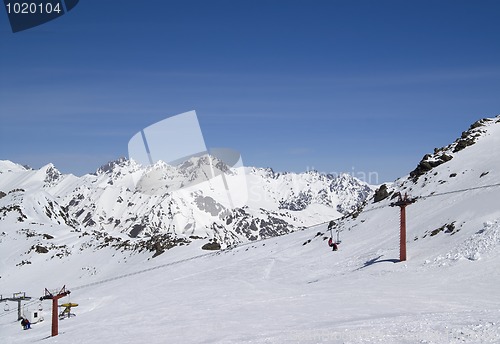 Image of Chair-lift at ski resort