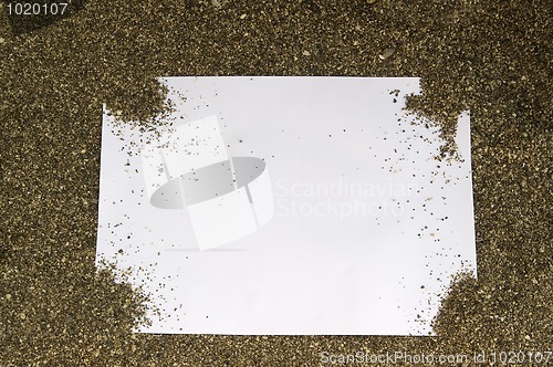 Image of Blank postcard on the beach