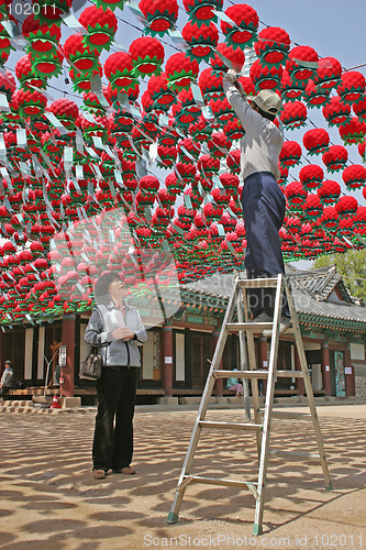 Image of Buddha's birthday preparations