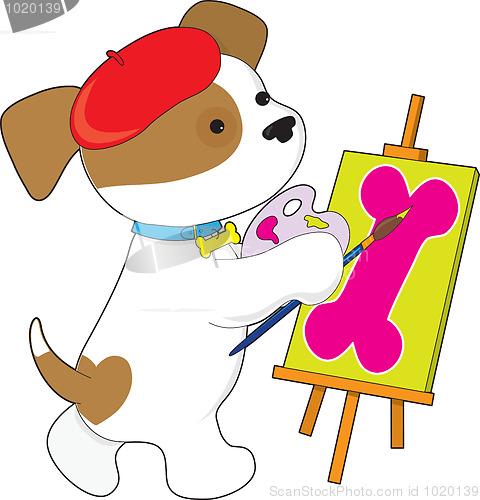 Image of Cute Puppy Artist