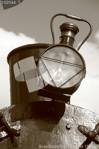 Image of steam train lamp