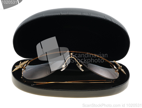 Image of Sunglasses in the case, isolated