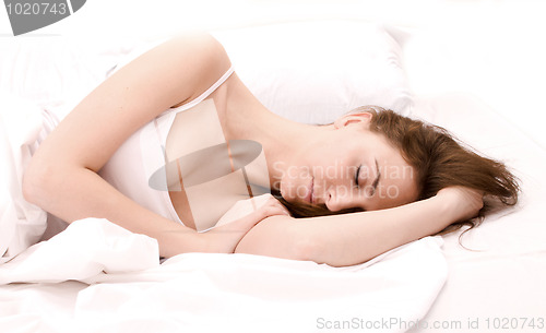 Image of sleeping woman