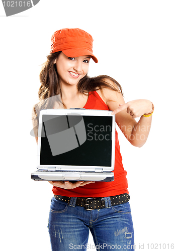 Image of Girl with a laptop