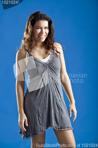 Image of Fashion woman in blue