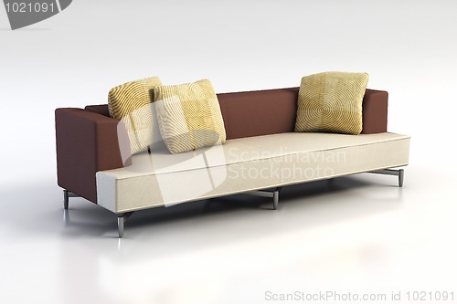 Image of sofa 3D rendering 