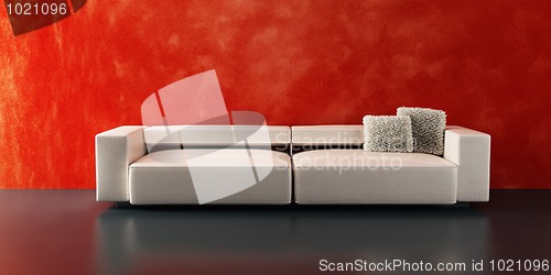 Image of modern sofa 3D rendering