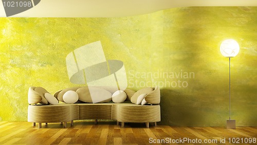 Image of modern sofa 3D rendering