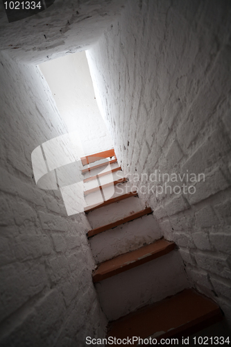 Image of white stairway