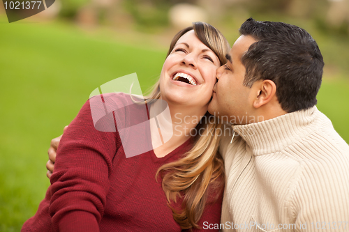 Image of Attractive Mixed Race Couple Portrait