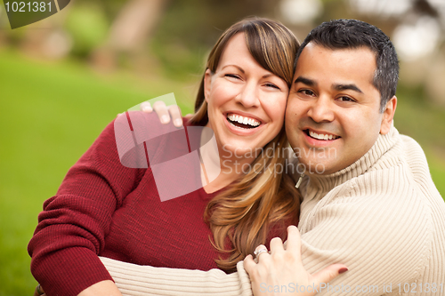 Image of Attractive Mixed Race Couple Portrait