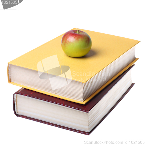 Image of Books and apple