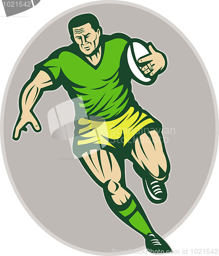 Image of Rugby player running with ball