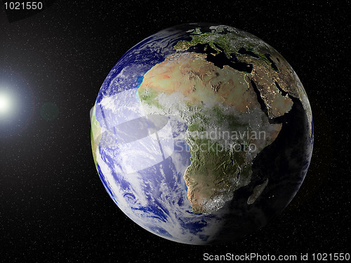 Image of Our planet in space (Africa view)