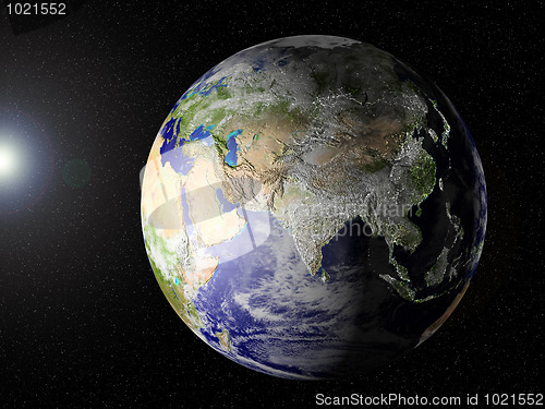 Image of Our planet in space (Asia view)