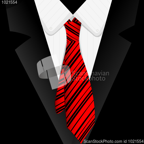 Image of Striped red tie