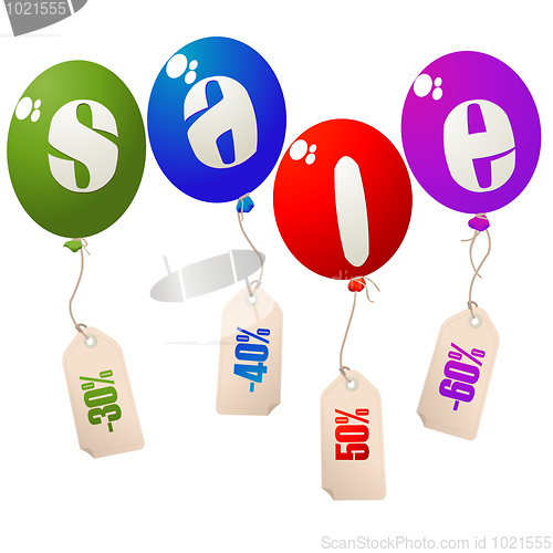 Image of sale balloons concept