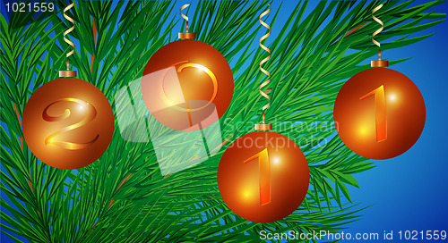 Image of Christmas spheres