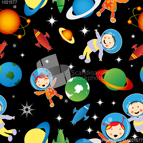 Image of astrounauts pattern