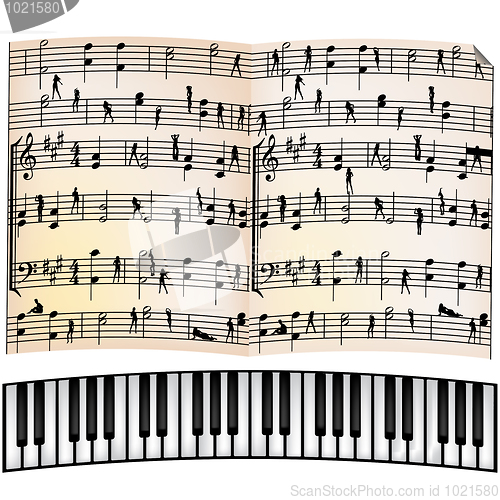 Image of Abstract musical background, objects