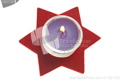 Image of Red star with candle