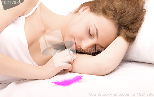 Image of sleeping woman