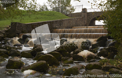 Image of autumn water cascade