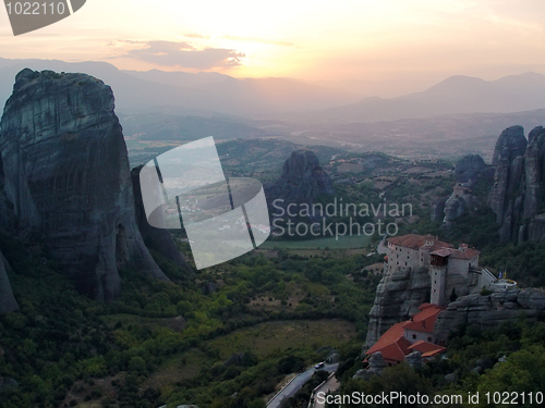 Image of Landscape of  Meteora's monastery