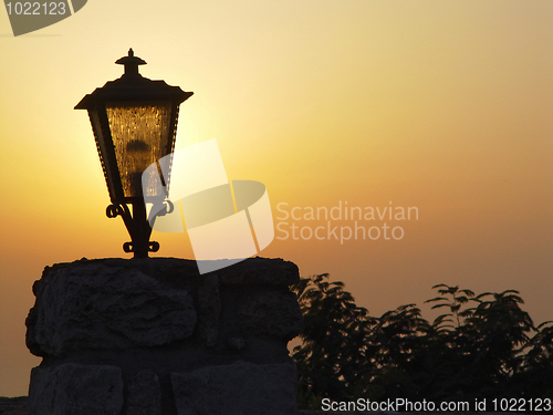 Image of Lantern at sunset