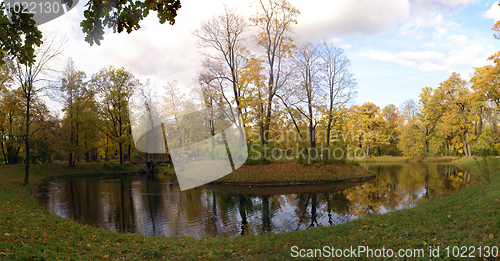 Image of Autumn park landscape