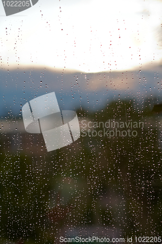 Image of Window with Rain Drops
