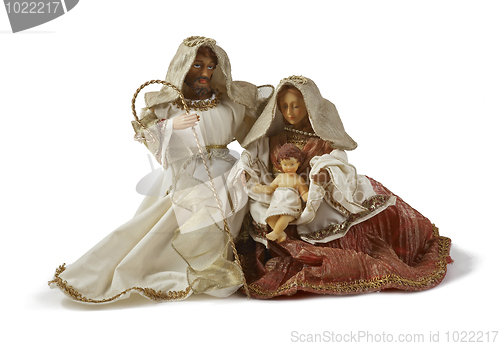 Image of Christmas Nativity scene. Holy family