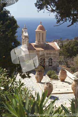 Image of Seashore church it the trees