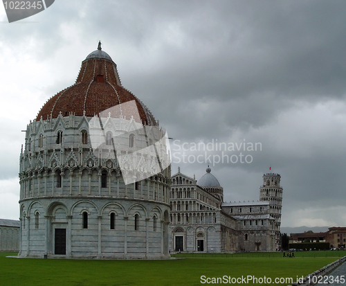 Image of Campo dei miracoli and leaning tower in Pisa