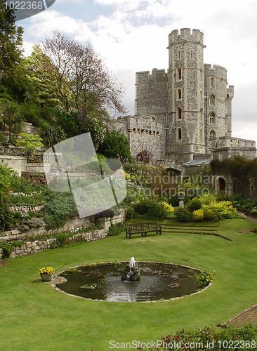 Image of Garden in the Windsor Castle. Edward tower