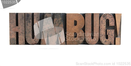 Image of humbug in letterpress wood type