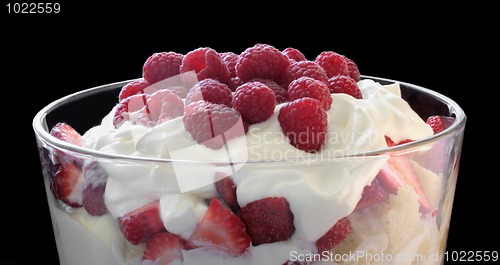 Image of trifle with fresh berries	