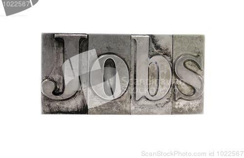 Image of jobs in old metal type