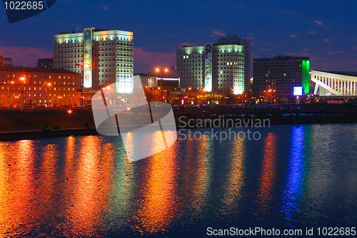 Image of City late in the evening