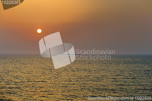 Image of The sea at sunset