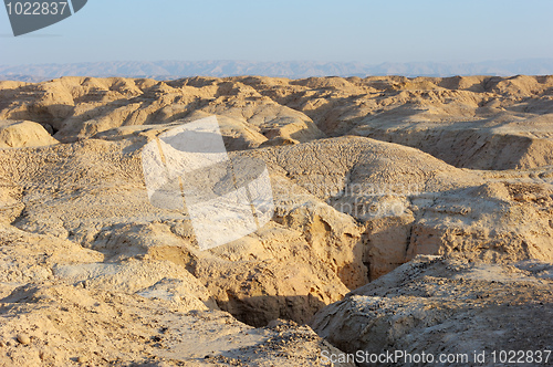 Image of Arava desert in the first rays of the sun